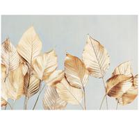 Wallarena Photo Wallpaper Leaves Beige Boho Nature Non-Woven Wall Mural Modern 400X280 Cm
