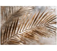 Wallarena Photo Wallpaper Leaves Concrete Non-Woven Wall Mural Modern 250X175 Cm