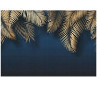 Wallarena Photo Wallpaper Leaves Glamour Concrete Wall Mural Non-Woven Modern 400X280 Cm