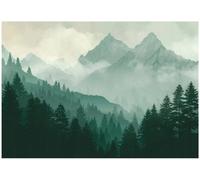 Wallarena Photo Wallpaper Living Room Forest Trees 3D Non-Woven Wall Mural Modern 300X210 Cm