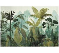 Wallarena Photo Wallpaper Living Room Leaves Forest Non-Woven Wall Mural Modern 350X250 Cm