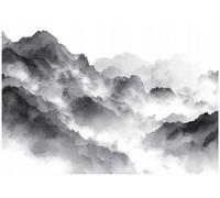 Wallarena Photo Wallpaper Living Room Mountains Grey Non-Woven Wall Mural Modern 350X250 Cm