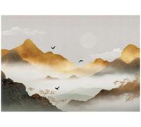 Wallarena Photo Wallpaper Mountains Landscape Boho Non-Woven Wall Mural Modern 300X210 Cm