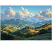 Wallarena Photo Wallpaper Mountains Landscape Sky Non-Woven Wall Mural Modern 300X210 Cm