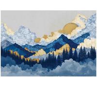 Wallarena Photo Wallpaper Nature Mountains 3D Non-Woven Wall Mural Modern 350X250 Cm