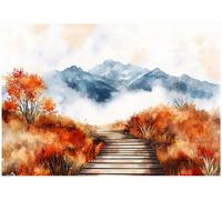 Wallarena Photo Wallpaper Nature Mountains Bedroom Non-Woven Wall Mural Modern 350X250 Cm