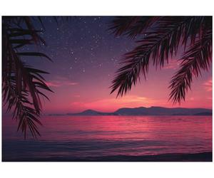 Wallarena Photo Wallpaper Sunset Palm Trees Mural Non-Woven Modern 250X175 Cm