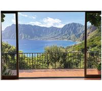 Wallarena Photo Wallpaper Window Landscape 3D Bedroom Non-Woven Wall Mural Modern 250X175 Cm