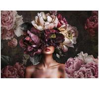 Wallarena Photo Wallpaper Woman Flower Non-Woven Wall Mural Modern 250X175 Cm