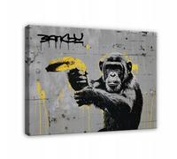 Wallarena Printed Canvas Wall Art Abstract Banksy Home Decor Paintings Bedroom 100X70 Cm