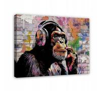 Wallarena Printed Canvas Wall Art Abstract Banksy Home Decor Paintings Bedroom 100X70 Cm