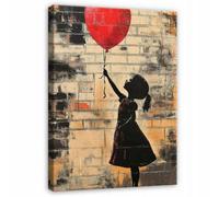 Wallarena Printed Canvas Wall Art Abstract Banksy Large Pictures Wall Home Decor 120X80 Cm