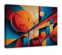 Wallarena Printed Canvas Wall Art Abstract Colourful Home Decor Paintings Living Room 120X80 Cm