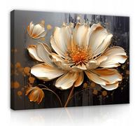 Wallarena Printed Canvas Wall Art Abstract Flowers Home Decor Paintings Bedroom 120X80 Cm