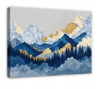 Wallarena Printed Canvas Wall Art Abstrakt Mountains Large Pictures Wall Home Decor 120X80 Cm