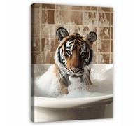 Wallarena Printed Canvas Wall Art Animals Bathroom Large Pictures Wall Home Decor 100X70 Cm