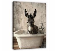 Wallarena Printed Canvas Wall Art Animals Bathroom Large Pictures Wall Home Decor 120X80 Cm