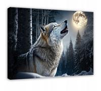 Wallarena Printed Canvas Wall Art Animals Wolf Large Pictures Wall Home Decor 120X80 Cm