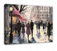 Wallarena Printed Canvas Wall Art City People Large Pictures Wall Home Decor 100X70 Cm