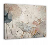 Wallarena Printed Canvas Wall Art Flowers Boho Beige Large Pictures Wall Home Decor 120X80 Cm