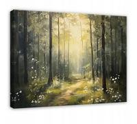 Wallarena Printed Canvas Wall Art Forest Large Pictures Wall Home Decor 100X70 Cm