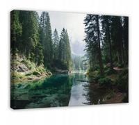 Wallarena Printed Canvas Wall Art Forest Waterfall Large Pictures Wall Home Decor 100X70 Cm