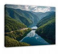Wallarena Printed Canvas Wall Art Landscape Mountains Home Decor Paintings Living Room 100X70 Cm