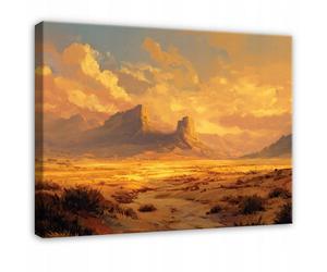Wallarena Printed Canvas Wall Art Landscape Mountains Home Decor Paintings Living Room 100X70 Cm