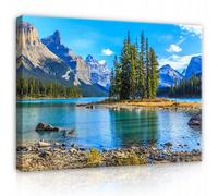 Wallarena Printed Canvas Wall Art Landscape Mountains Nature Home Decor Paintings Bedroom 100X70 Cm