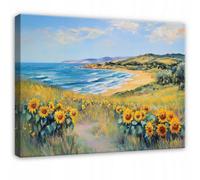 Wallarena Printed Canvas Wall Art Landscape Sea Home Decor Paintings Living Room 100X70 Cm