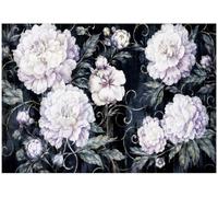 WallArena Textured Non-woven Flowers Wallpaper Mural - Purple - 312 x 219 | High-quality non-woven wallpaper, motif wallpaper for living room and bedroom: this non-woven photo wallpaper is perfect for