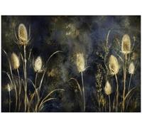WallArena Textured Photo Wallpaper Non-Woven Grass Beige 368 x 254 cm | High-quality non-woven wallpaper, motif wallpaper for living room and bedroom: this non-woven photo wallpaper is perfect for