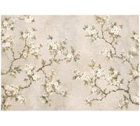 WallArena Textured Wallpaper Non-Woven Flowers Beige 312 x 219 cm | High-quality non-woven wallpaper, motif wallpaper for living room and bedroom: this non-woven photo wallpaper is perfect for