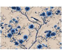 WallArena Vinyl Textured Photo Wallpaper Flowers 100" x 72"