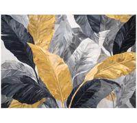 WallArena Vinyl Textured Photo Wallpaper Leaves 100" x 72"