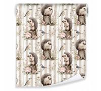 Wallarena Wallpaper For Kids Children Animals White Non-Woven Modern Rolle 10 M X 50 Cm + Paste