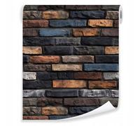 Wallarena Wallpaper For Living Room Bedroom Kitchen Bricks Abstract Non-Woven Modern Rolle 10 M X 50 Cm + Paste