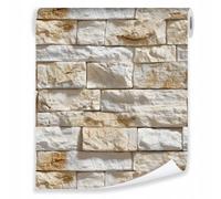 Wallarena Wallpaper For Living Room Bedroom Kitchen Bricks Abstract Non-Woven Modern Rolle 10 M X 50 Cm + Paste