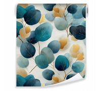 Wallarena Wallpaper For Living Room Bedroom Kitchen Green Leaves Non-Woven Modern Rolle 10 M X 50 Cm + Paste