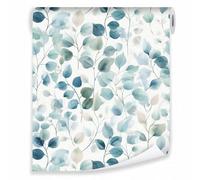 Wallarena Wallpaper For Living Room Bedroom Kitchen Green Leaves Non-Woven Modern Rolle 10 M X 50 Cm + Paste