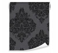 Wallarena Wallpaper For Living Room Bedroom Kitchen Ornament Black Abstract Non-Woven Modern Rolle 10 M X 50 Cm + Paste
