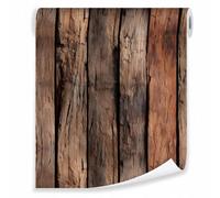 Wallarena Wallpaper For Living Room Bedroom Kitchen Wood Brown Non-Woven Modern Rolle 10 M X 50 Cm + Paste