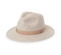 Wallaroo Charlie Fedora Petite (Ivory/Taupe) - UPF 50+ Sun Protection, Packable & Travel-Friendly