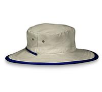 Wallaroo Hat Company Explorer Sun Hat - Natural - UPF 50+, Unisex, Ready for Adventure, Designed in Australia - Camel/Navy, Juniors