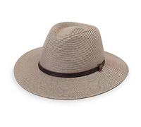 Wallaroo Hat Company Men’s Carter Fedora - UPF 50+ Sun Protection, Wide Brim, Packable Design and Adjustable Sizing, Graphite, L-XL