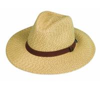 Wallaroo Hat Company Men’s Outback Fedora - UPF 50+, Adjustable, Designed in Australia, Natural, Medium/Large