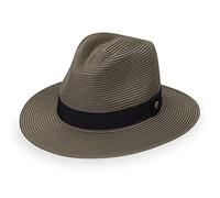 Wallaroo Hat Company Men’s Palm Beach Fedora - UPF 50+ UV Sun Protection, Wide Brim Sun Hat, Packable Design, Adjustable Size, Olive, L-XL