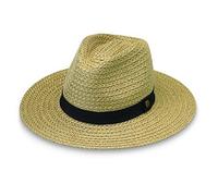 Wallaroo Hat Company - Men’s Palmer Fedora - UPF 30+ Sun Protection, Wide Brim, Packable Design and Adjustable Sizing, Natural, L