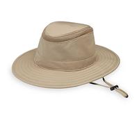 Wallaroo Hat Company Men's Summit Sun Hat - UPF 50+ Sun Protection, Wide Brim, Packable, Chin Strap and Adjustable Sizing, Khaki, L-XL