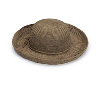 Wallaroo Hat Company Women’s Catalina Sun Hat - Modern Handwoven, Twisted Natural Raffia, Wide Brim, Designed in Australia, Mushroom